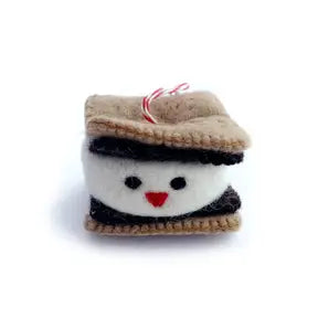 Smiling S’more Felt Wool Ornament