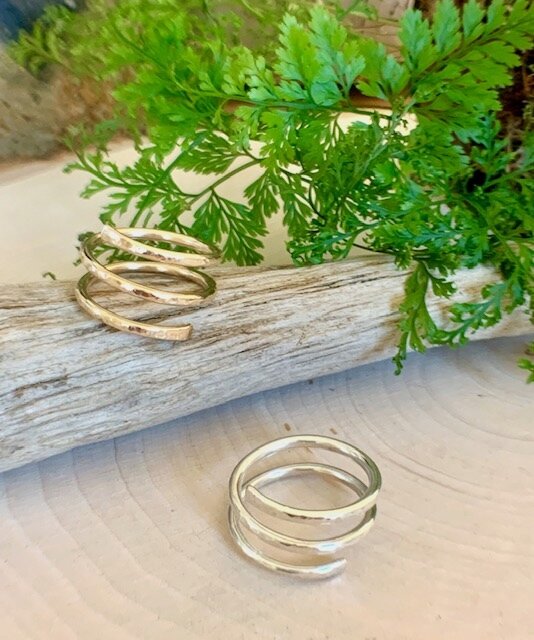 Hammered Heavy Coil ring