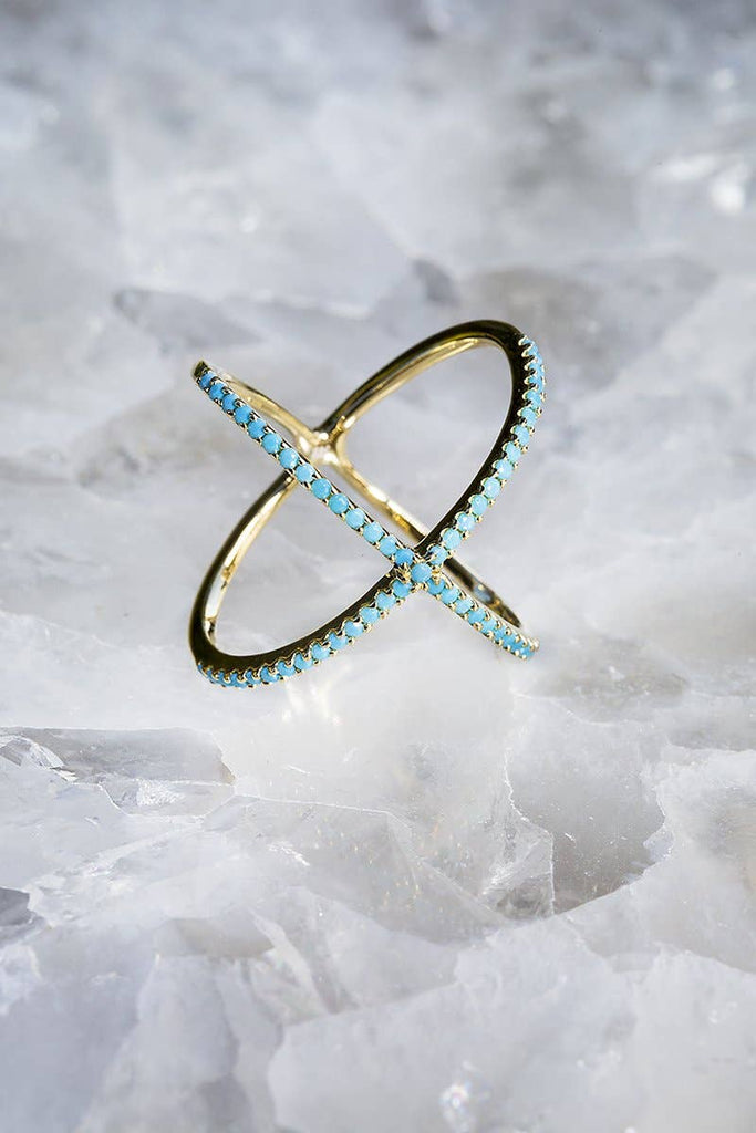 X RING- TURQUOISE